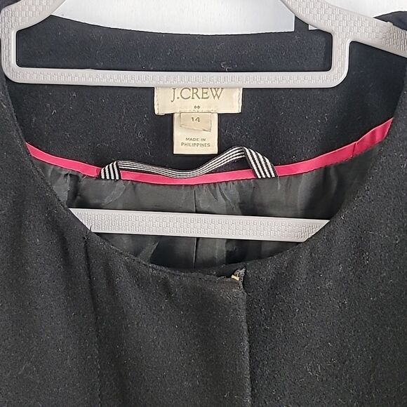 J.Crew Collarless  Wool Duster Coat - Picture 4 of 8